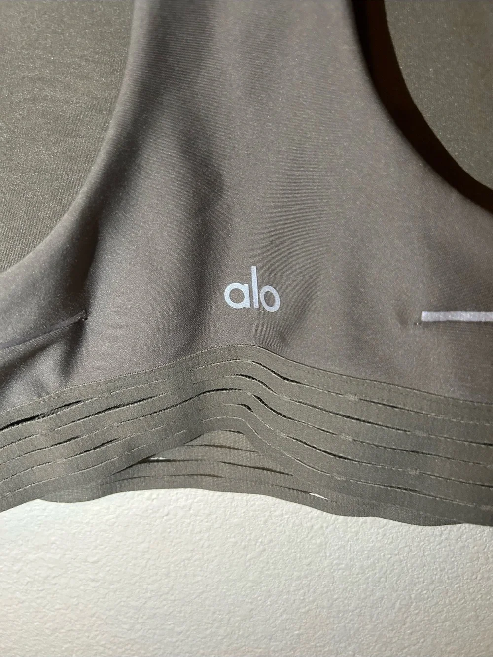 ALO Yoga Olive Racerback Support Sports Bra
